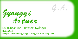 gyongyi artner business card