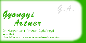 gyongyi artner business card